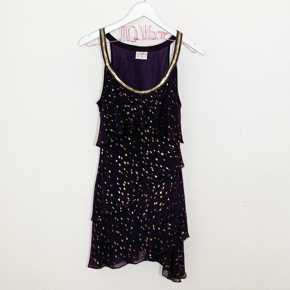 🌺FLASH SALE🌺Free People Brown Gold Ruffled